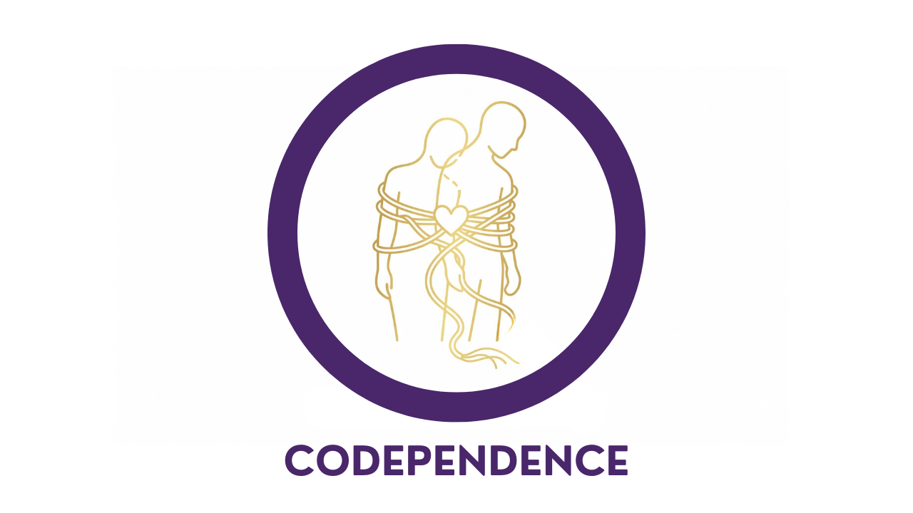 Codependence icon — the relational pattern of abandoning yourself to manage another person's emotions
